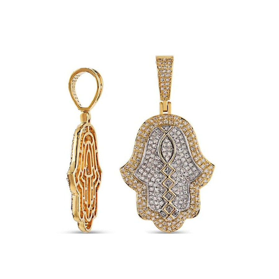 Diamond Hamsa Pendant