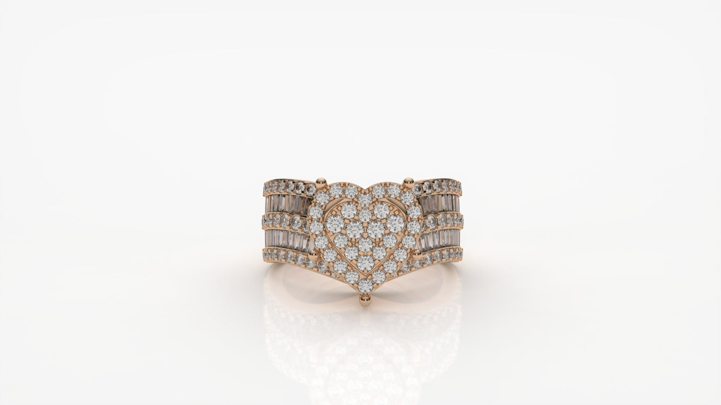 Diamond bracelet with a heart design GLAM NYC