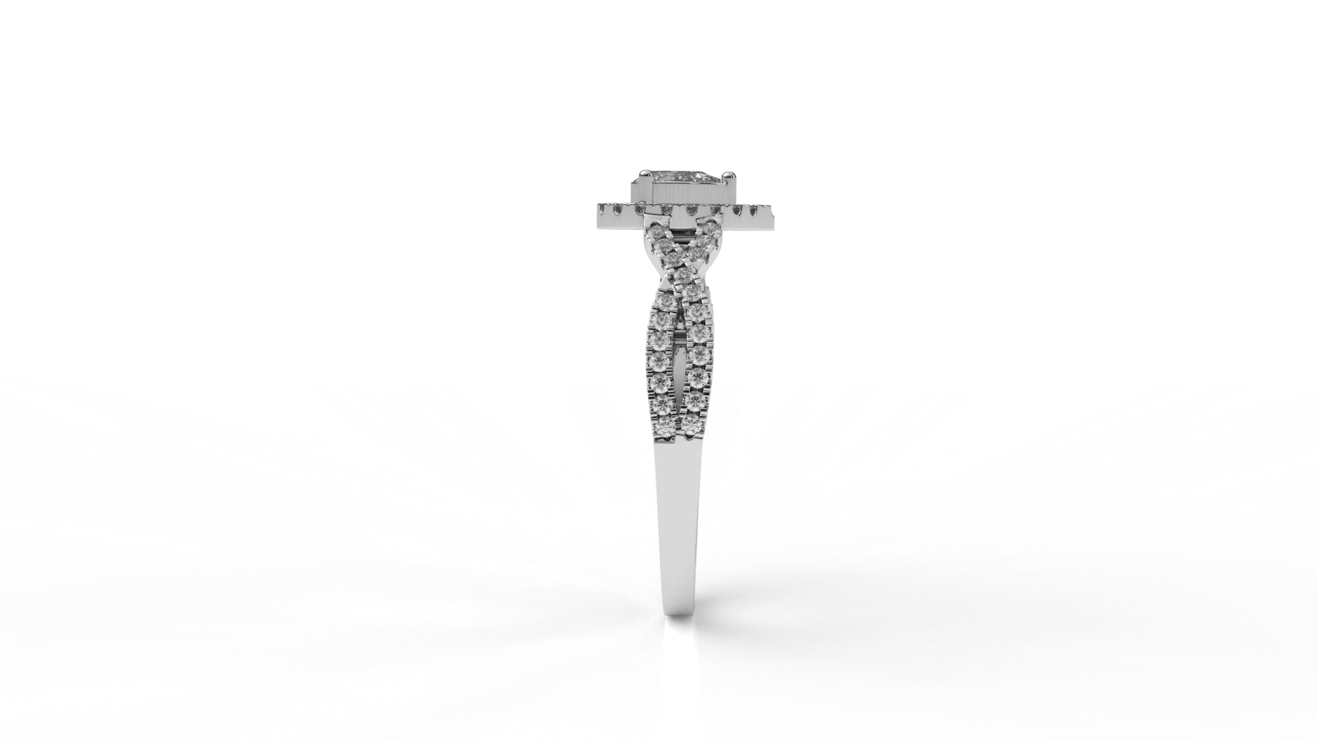 Diamond ring side view GLAM NYC