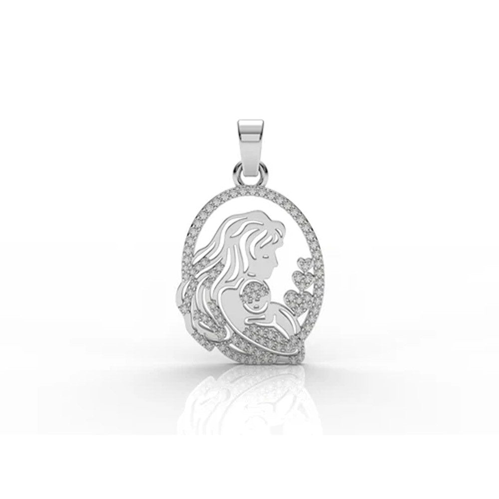 Divine Grace Diamond Portrait Pendant