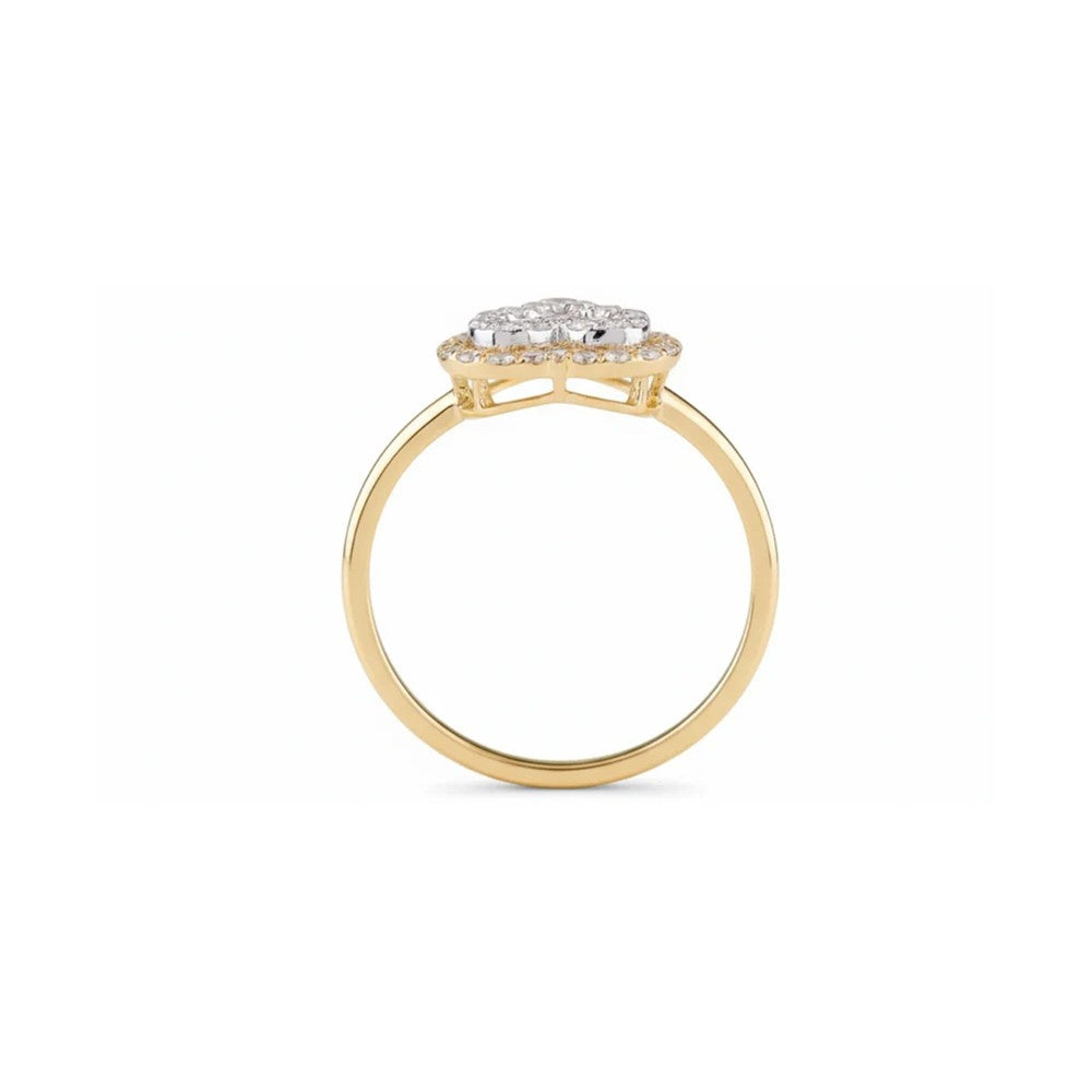 Double Heart Halo Lab-Grown Diamond Ring (Sterling Silver)