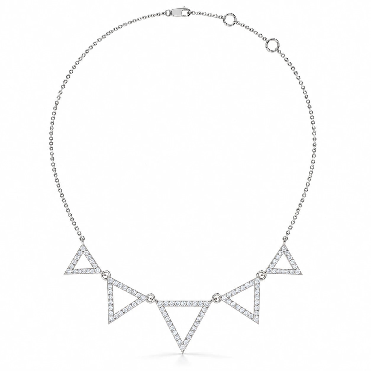 Geometric_Diamond_Station_Necklace_1.09_CTW_White_Gold Full Chain