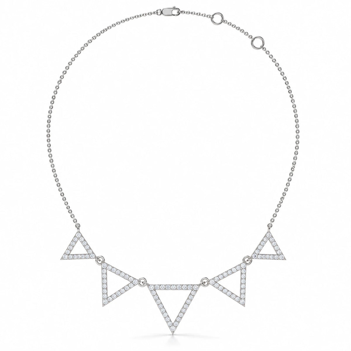 Geometric_Diamond_Station_Necklace_1.09_CTW_White_Gold Full Chain