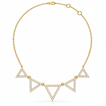 Geometric_Diamond_Station_Necklace_1.09_CTW_Yellow_Gold Full Chain
