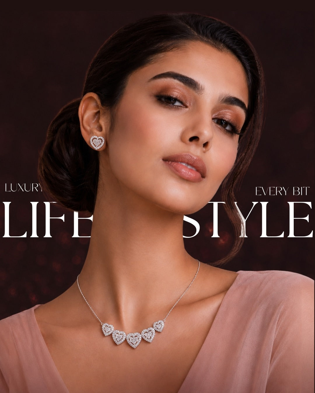 4.40 CTW Multi-Heart Lab-Grown Diamond Necklace