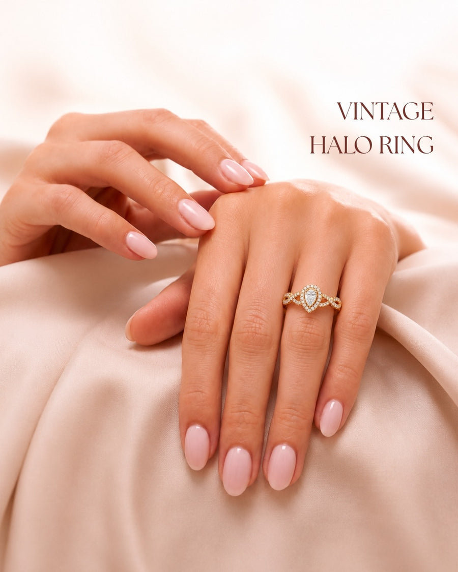 Vintage Halo Ring - 0.7 CTW