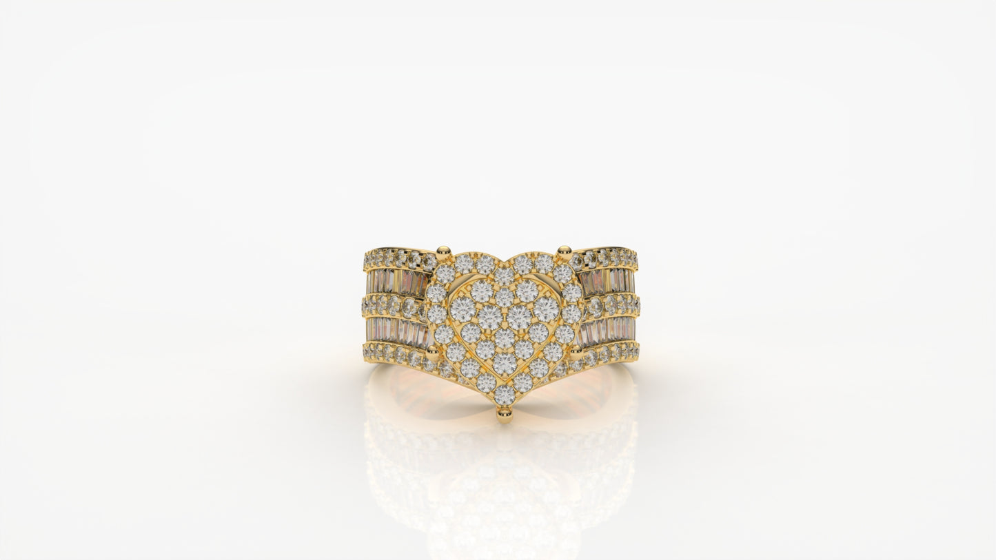 Gold bracelet with heart design GLAM NYC