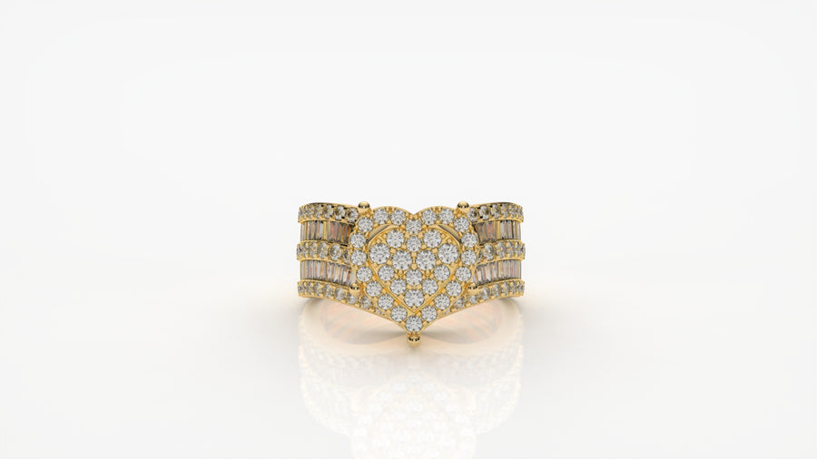 Gold bracelet with heart design GLAM NYC
