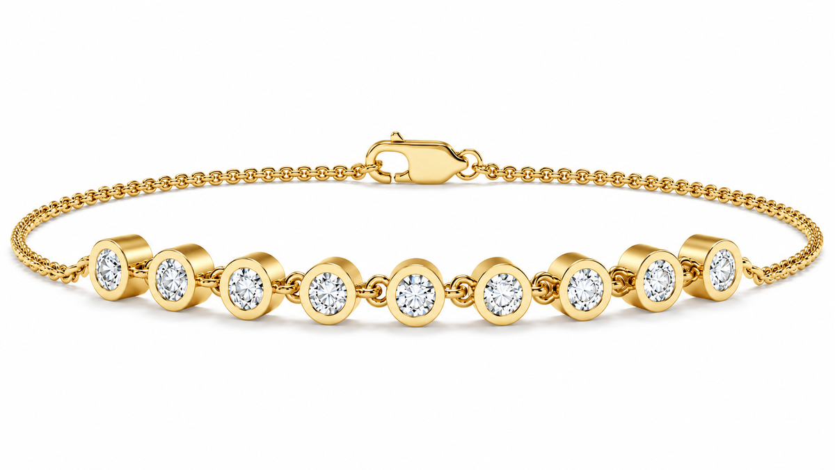 Graduated Diamond Station Bracelet – 0.51 CTW-1
