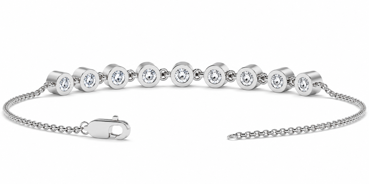 Graduated Diamond Station Bracelet – 0.51 CTW-6