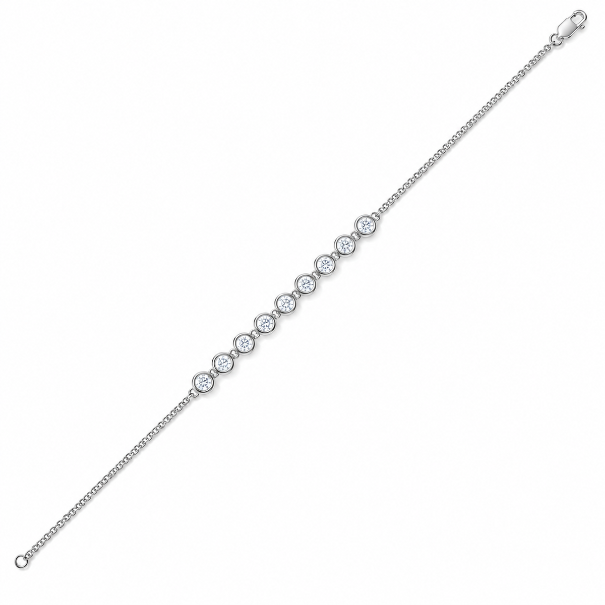 Graduated Diamond Station Bracelet – 0.51 CTW-8