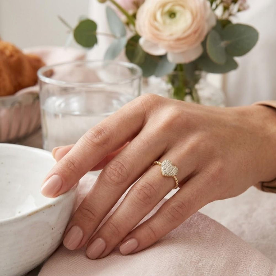 Heart Diamond Ring – 0.38CT Lab Grown Diamond Halo Ring