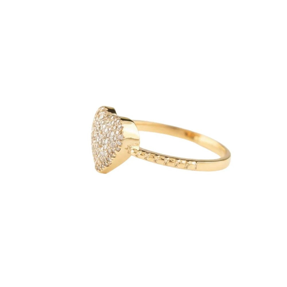 Heart Diamond Ring – 0.38CT Lab Grown Diamond Halo Ring