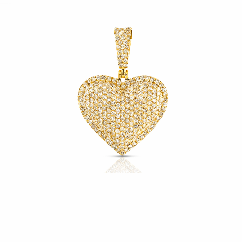 Iced Out Diamond Heart Pendant