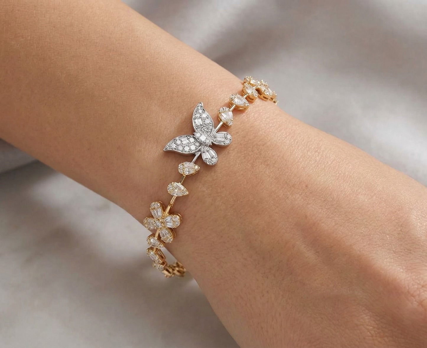 Lab Grown Diamond Butterfly Bracelet