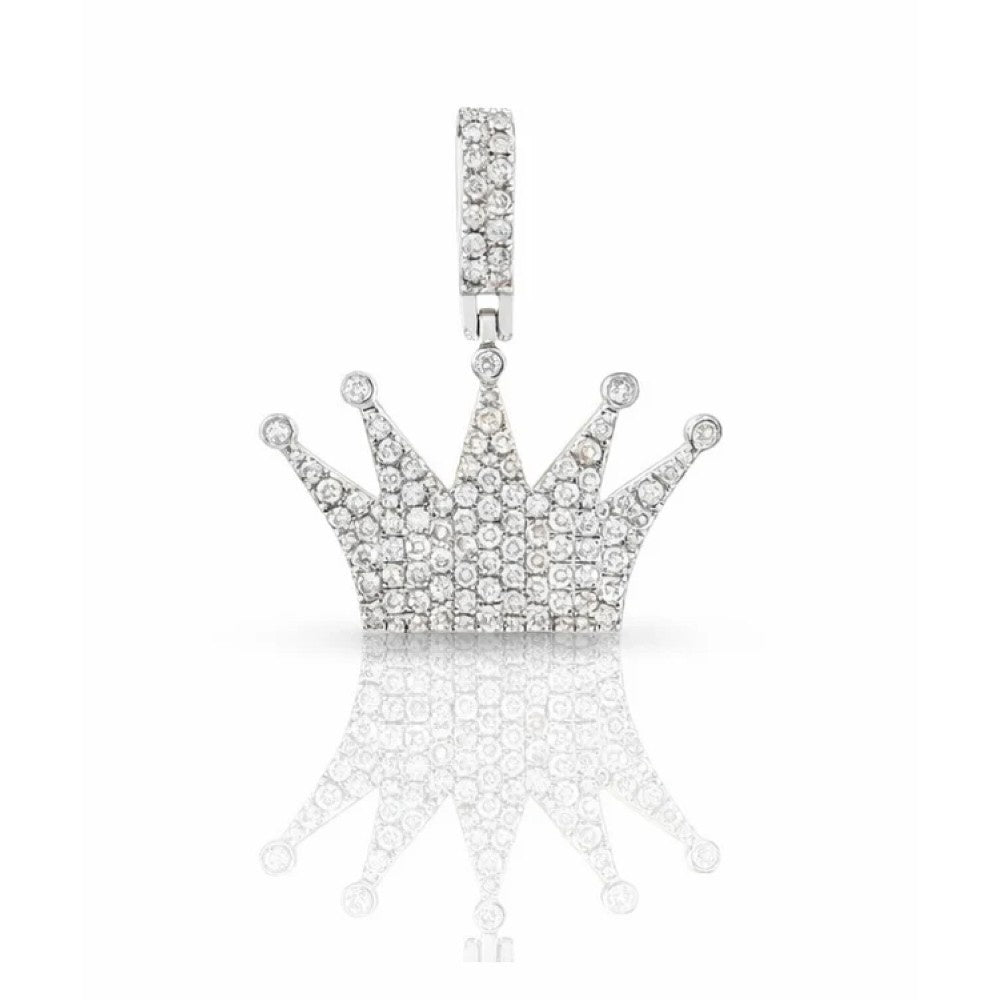 Iced Out Diamond Crown Pendant