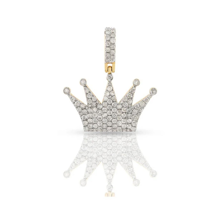 Iced Out Diamond Crown Pendant