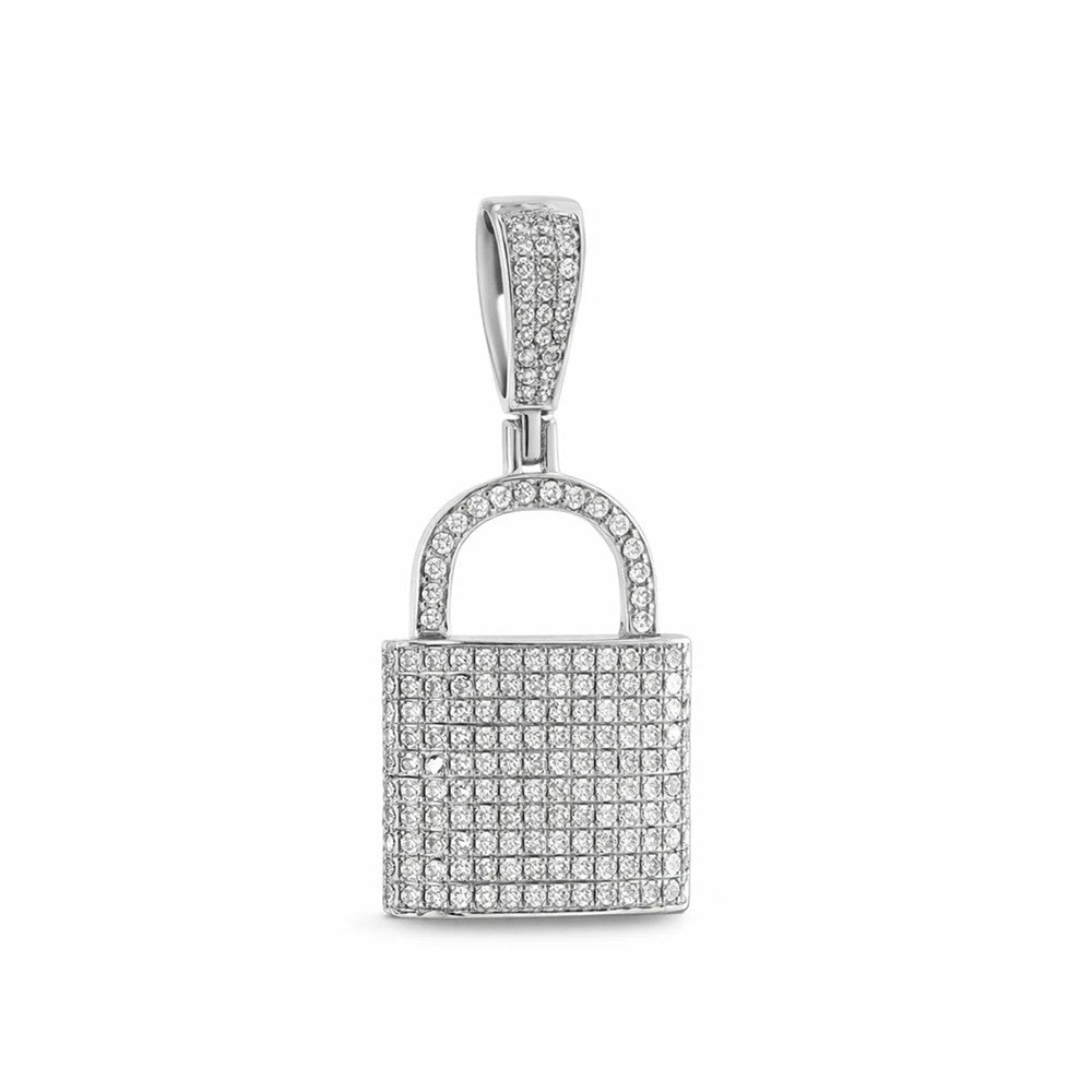 Iced Out Diamond Lock Pendant