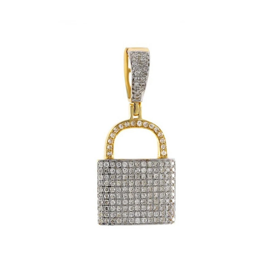 Iced Out Diamond Lock Pendant