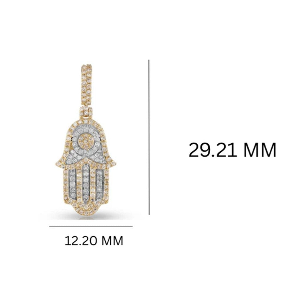 Iced Out Hamsa Pendant