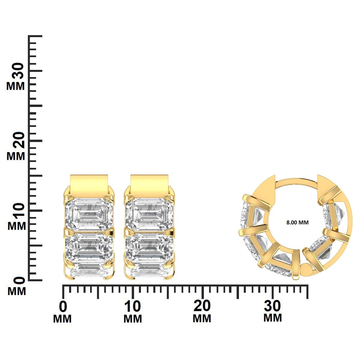 10.00 CTW Lab-Grown Diamond Hoop Earrings