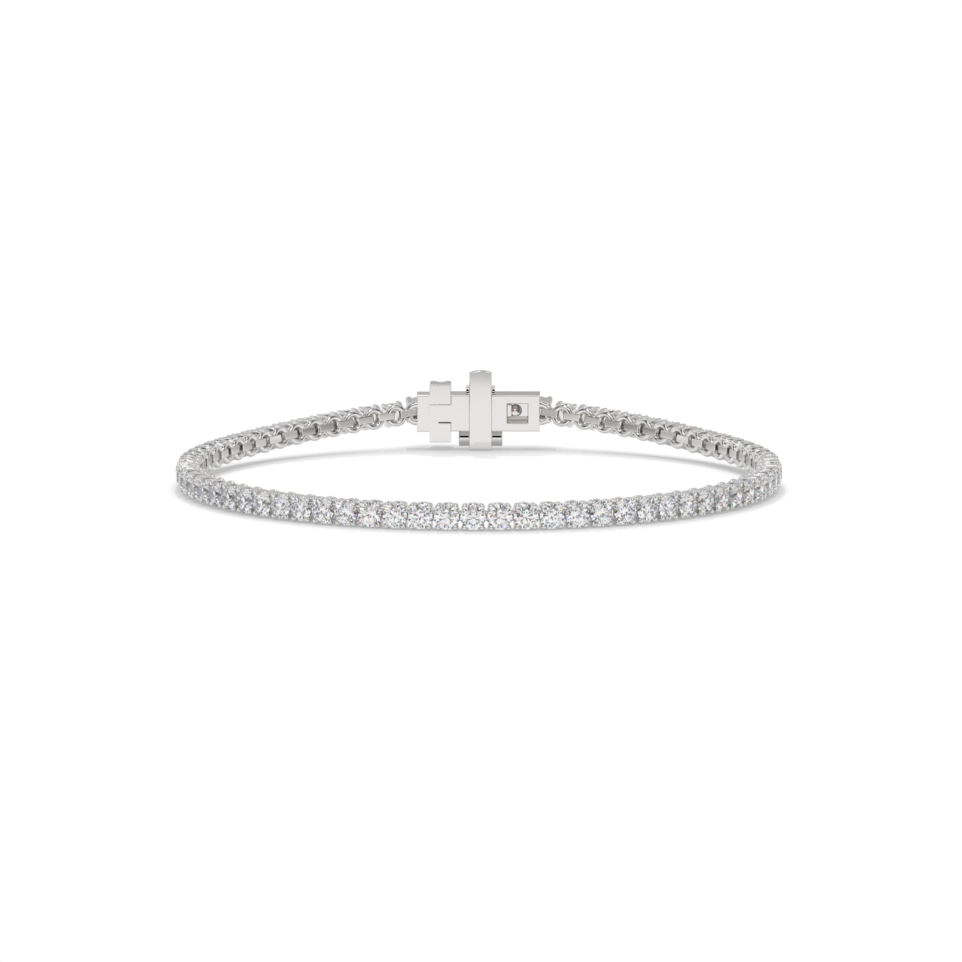 Silver bracelet with small diamonds GLAM NYC