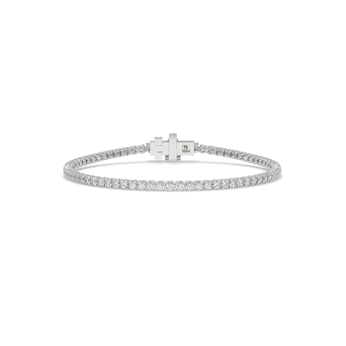 Silver bracelet with small diamonds GLAM NYC