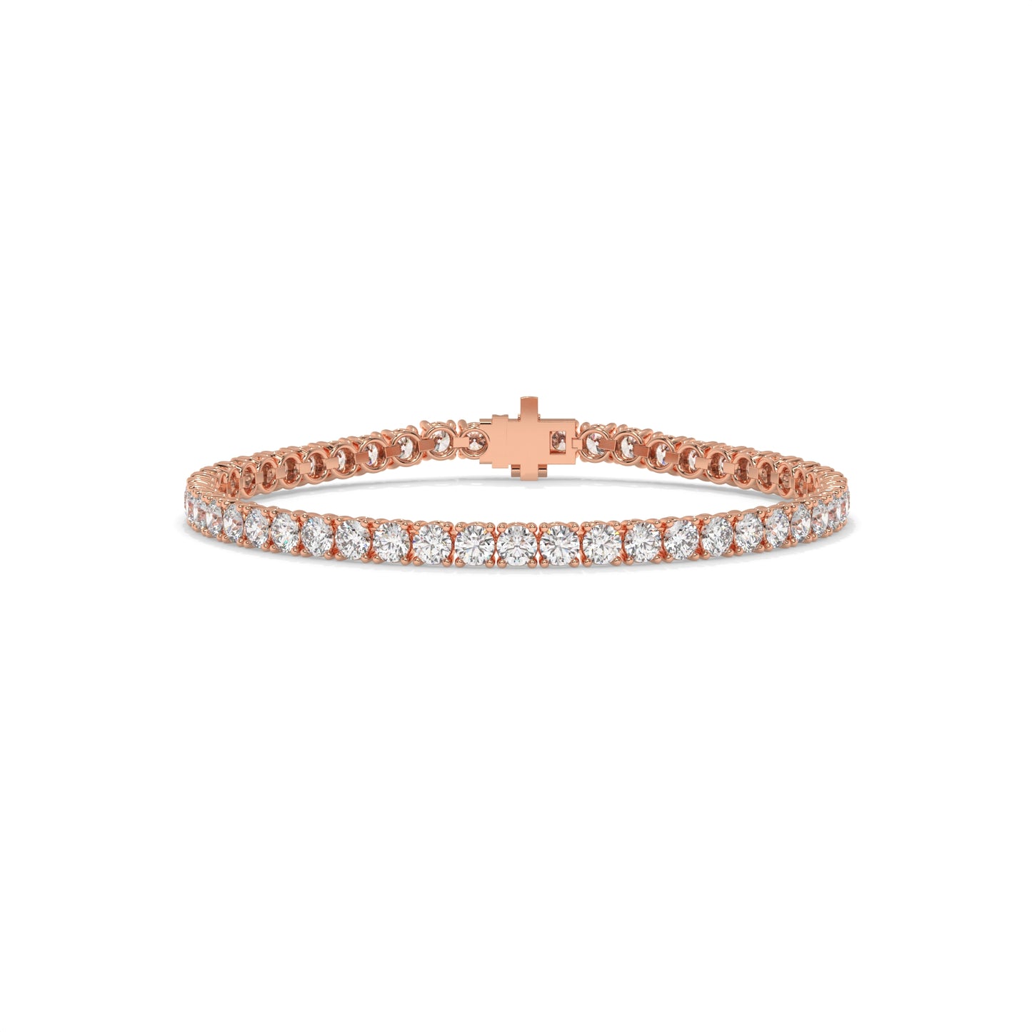 Rose gold bracelet with diamond accents GLAM NYC