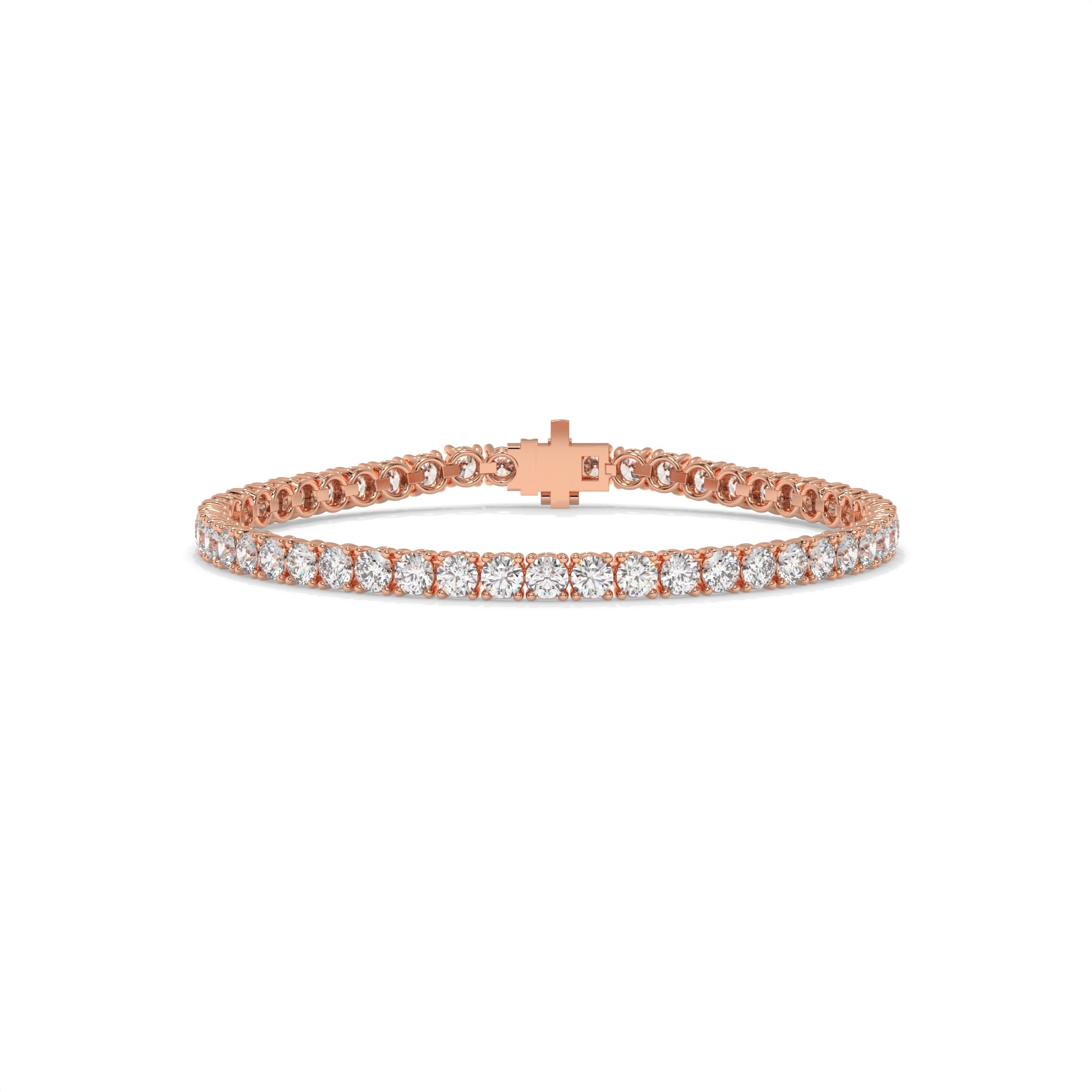 Rose gold bracelet with diamond accents GLAM NYC