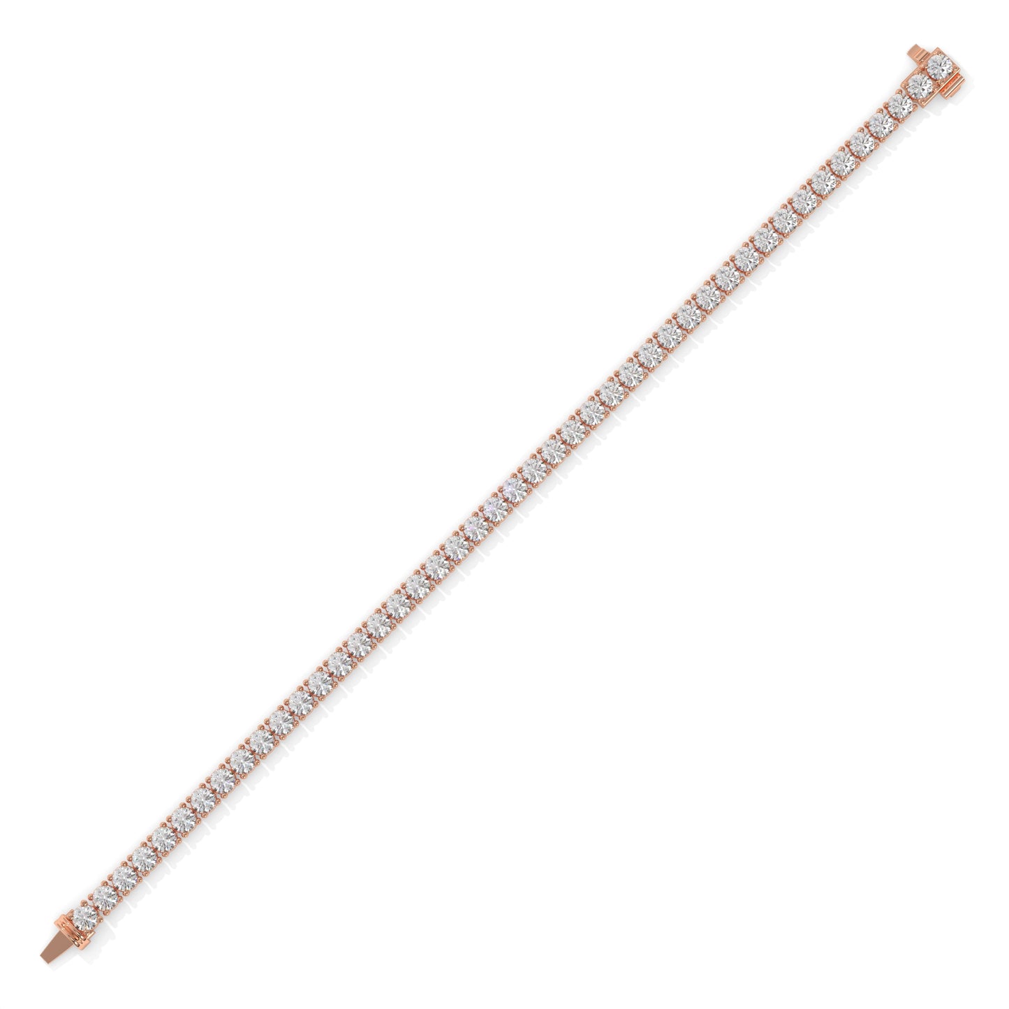 Rose gold bracelet with diamond accents GLAM NYC