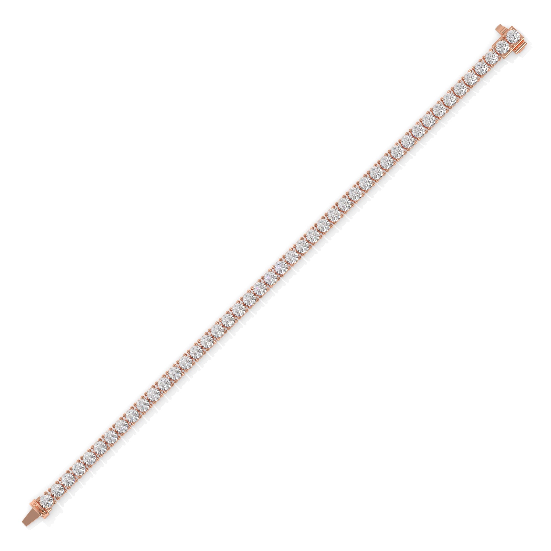 Rose gold bracelet with diamond accents GLAM NYC