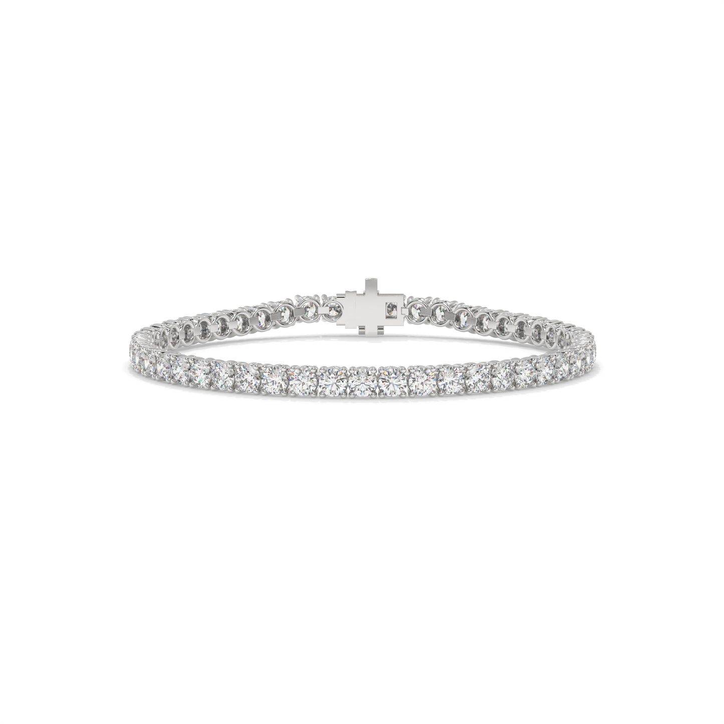 Silver bracelet with diamond accents GLAM NYC