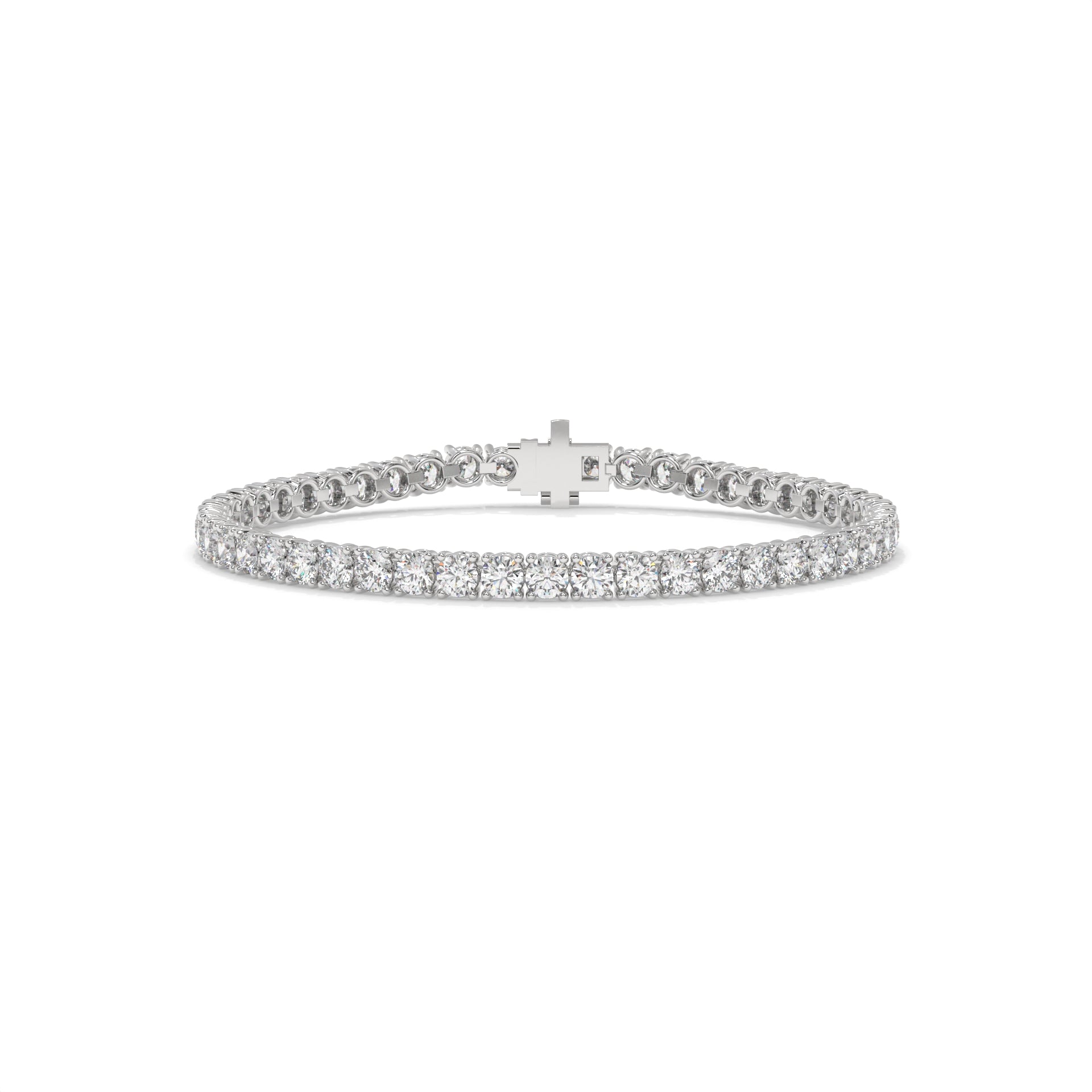 Silver bracelet with diamond accents GLAM NYC