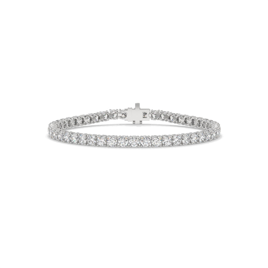Silver bracelet with diamond accents GLAM NYC