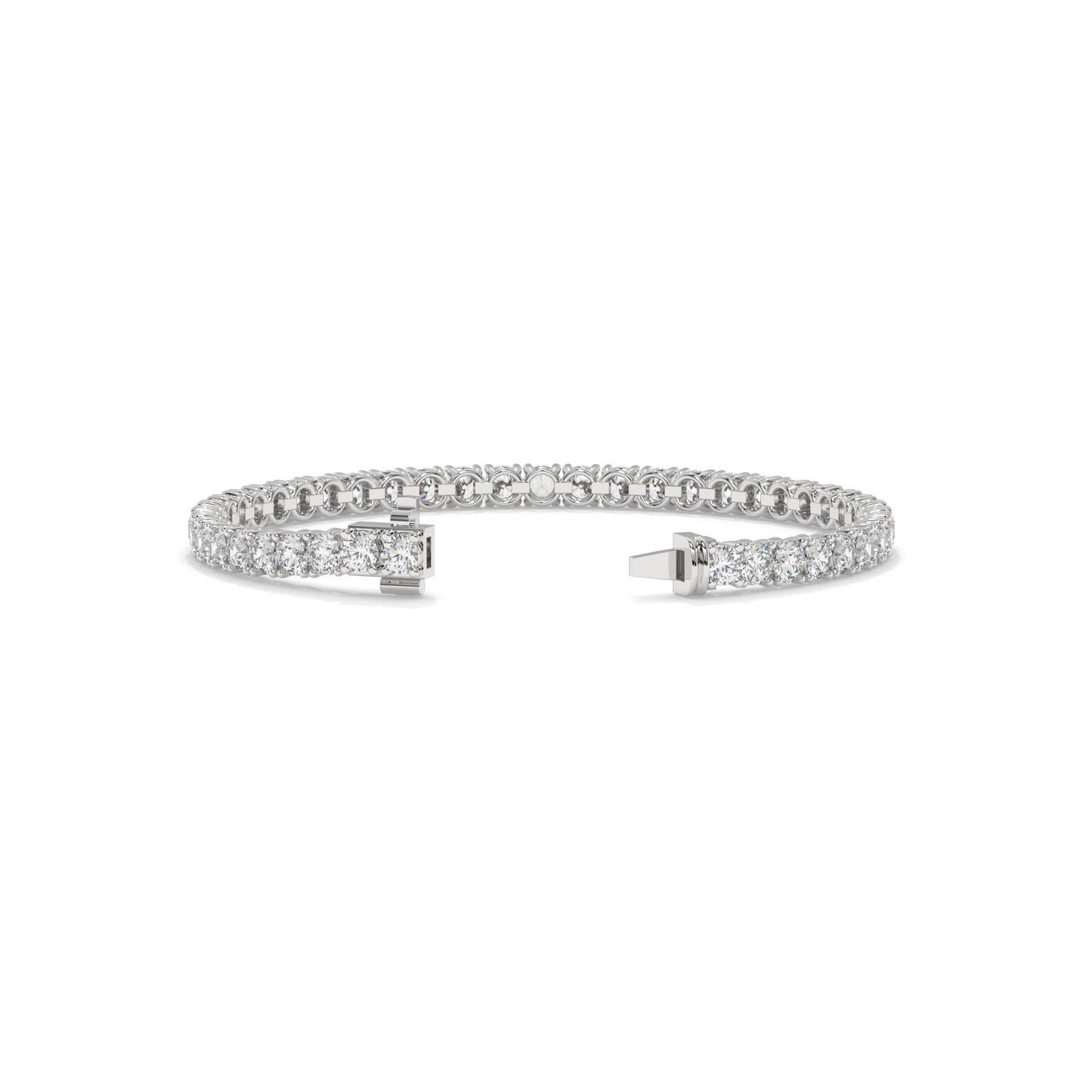 Silver bracelet with diamond accents GLAM NYC