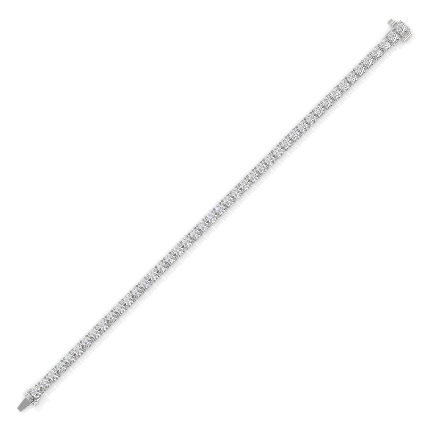 Silver bracelet with diamond accents GLAM NYC