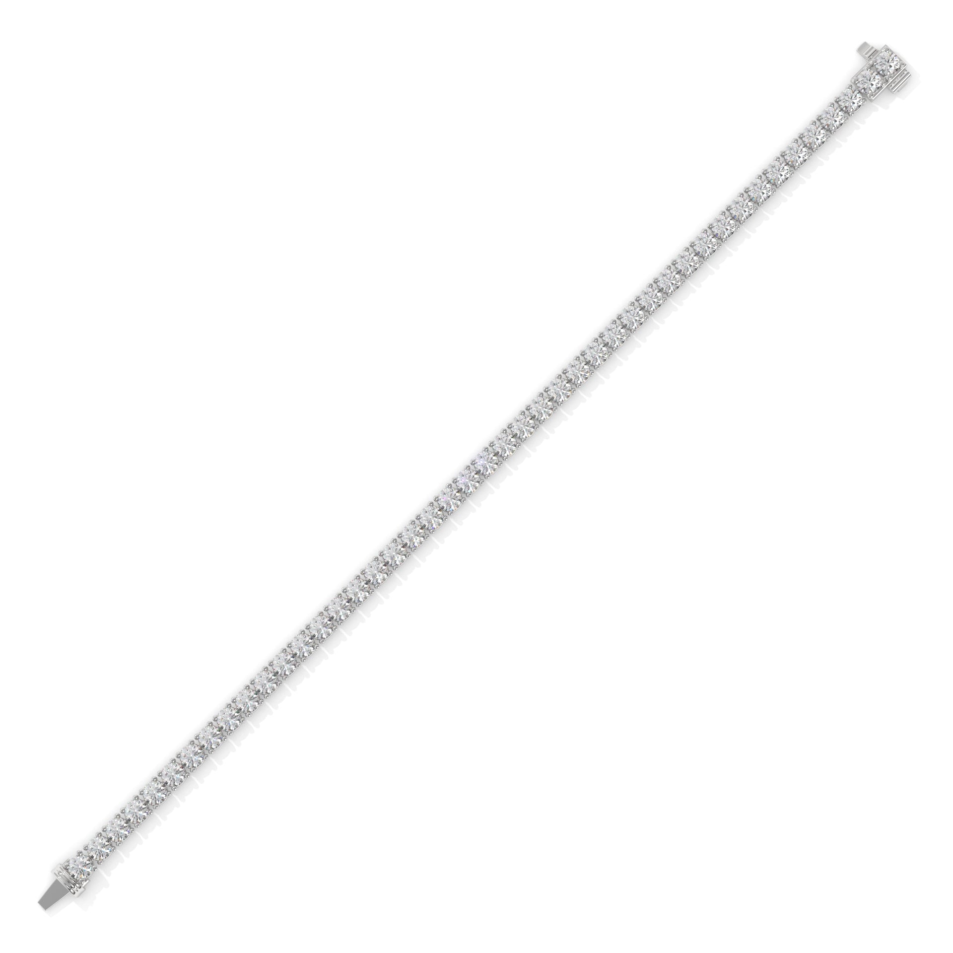 Silver bracelet with diamond accents GLAM NYC