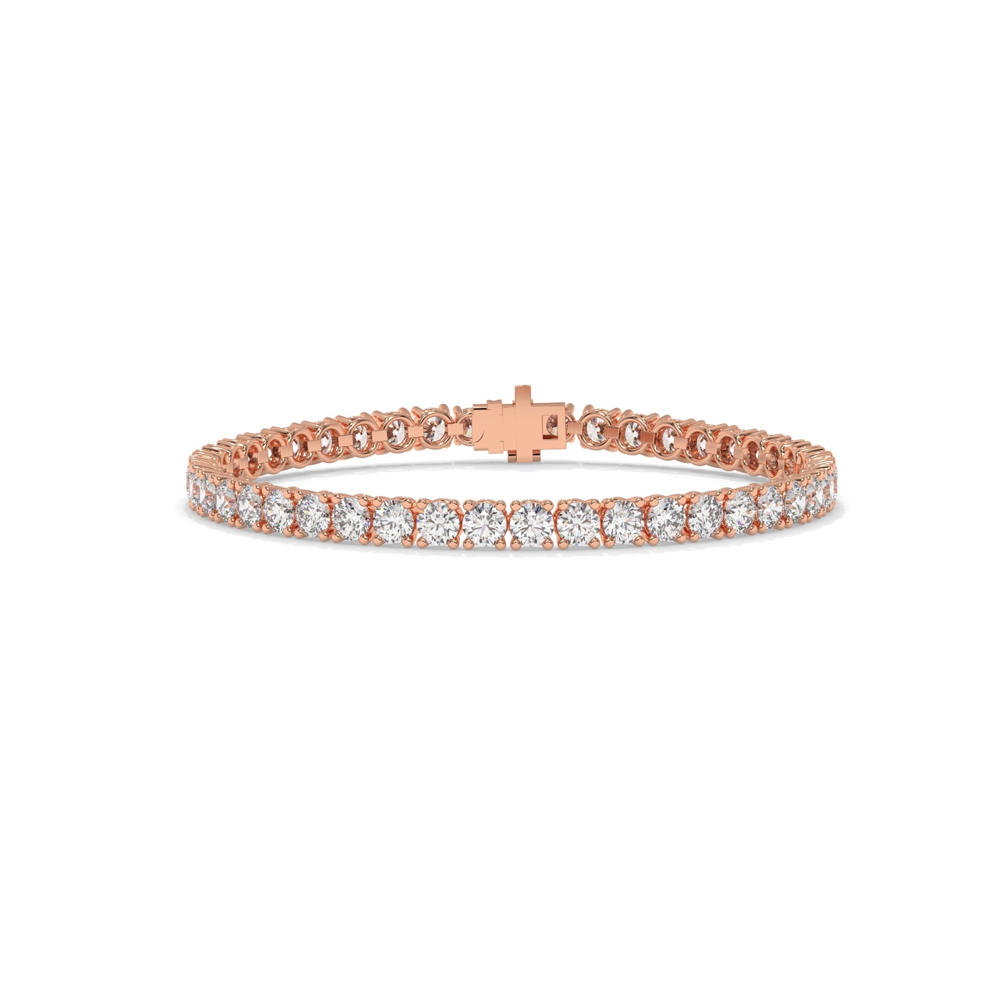 Rose gold bracelet with diamond accents GLAM NYC