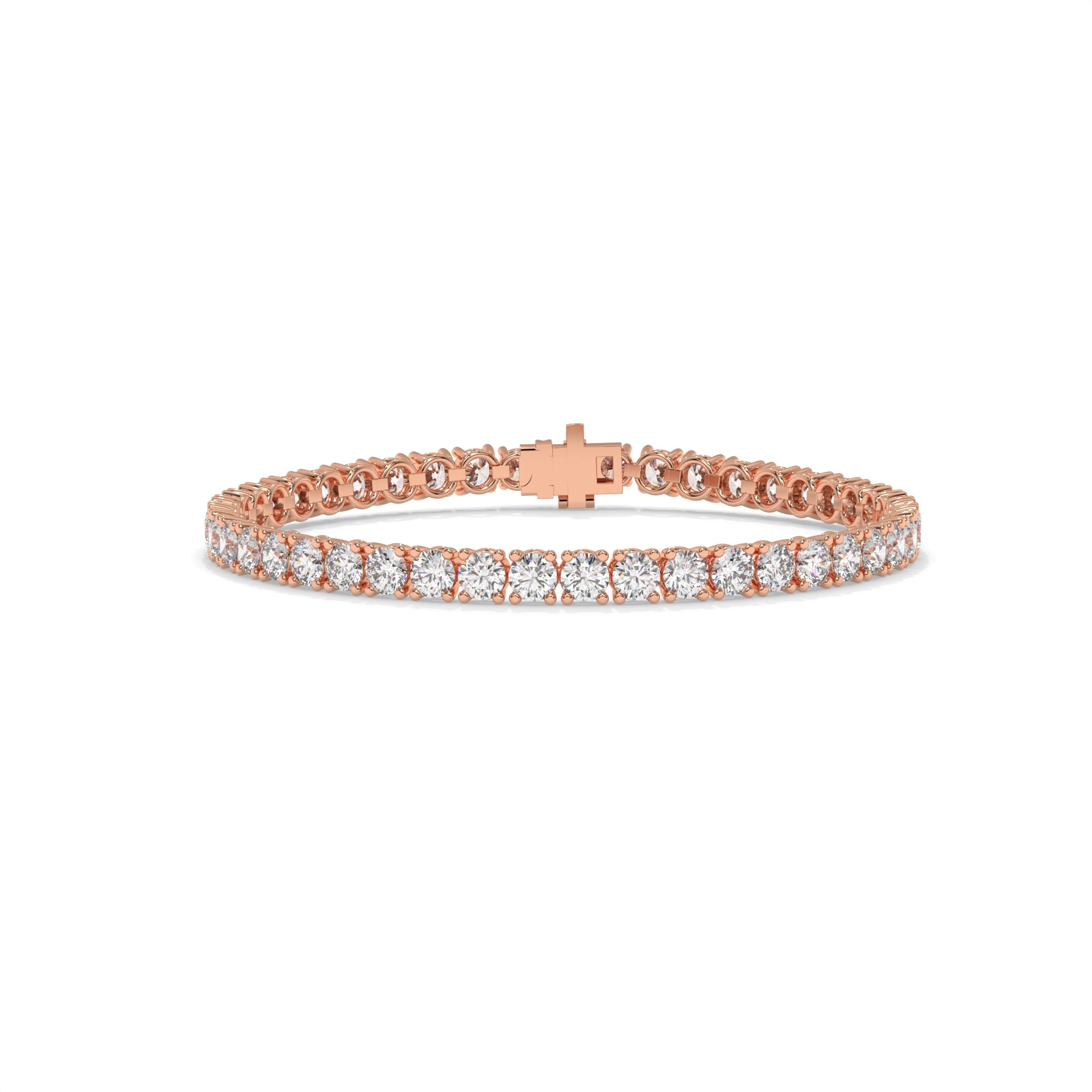 Rose gold bracelet with diamond accents GLAM NYC
