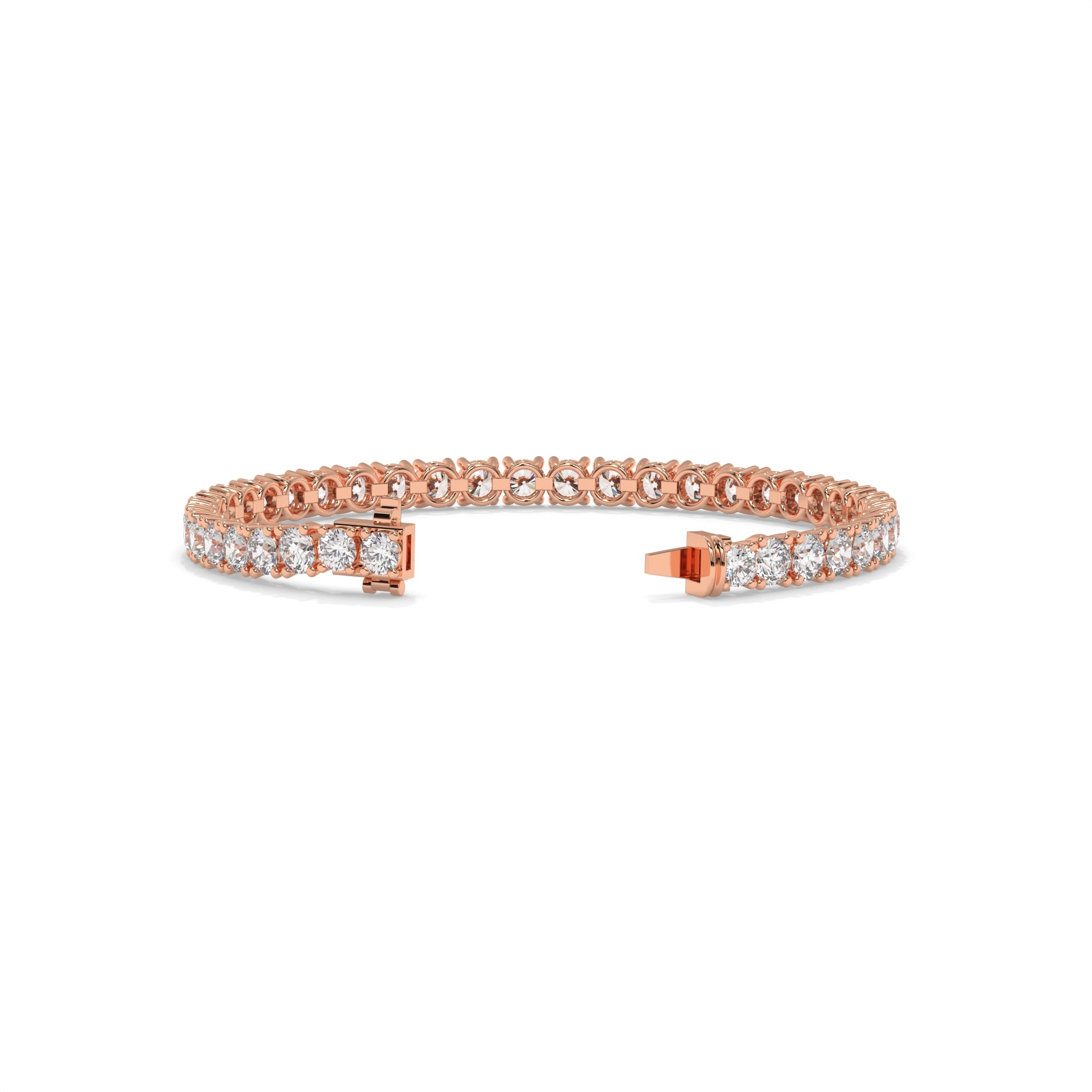 Rose gold bracelet with diamond accents GLAM NYC