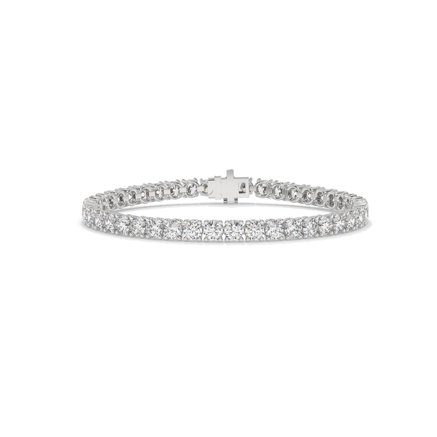 Silver bracelet with diamond accents GLAM NYC