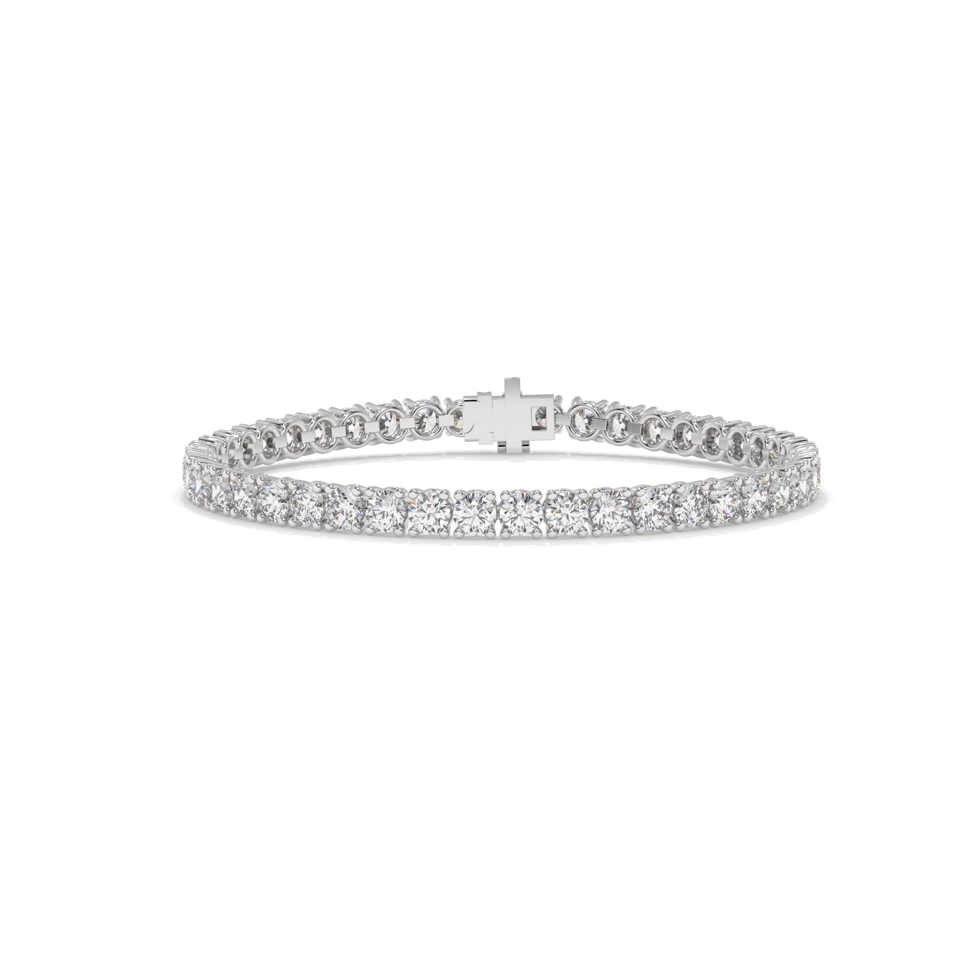 Silver bracelet with diamond accents GLAM NYC