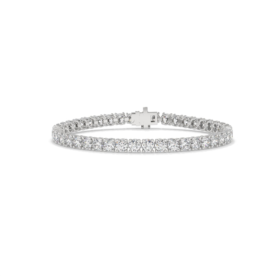 Silver bracelet with diamond accents GLAM NYC