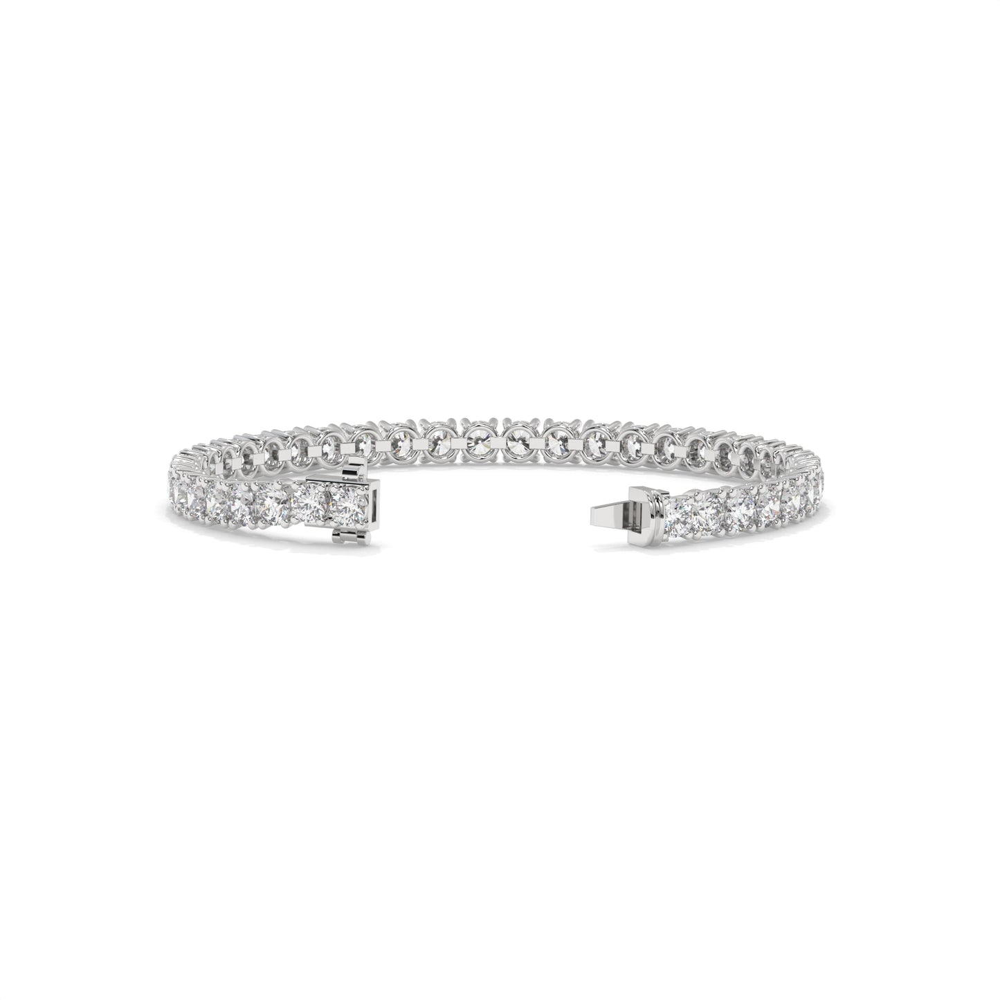 Silver bracelet with diamond accents GLAM NYC