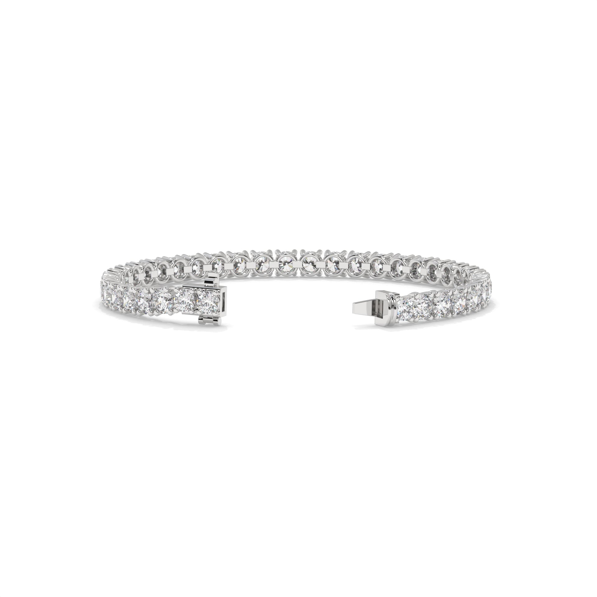 Silver bracelet with diamond accents GLAM NYC
