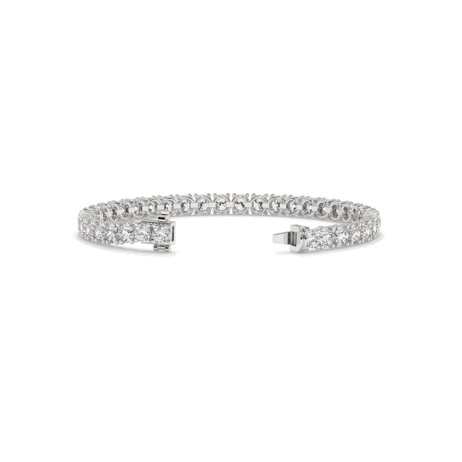 Silver bracelet with diamond accents GLAM NYC