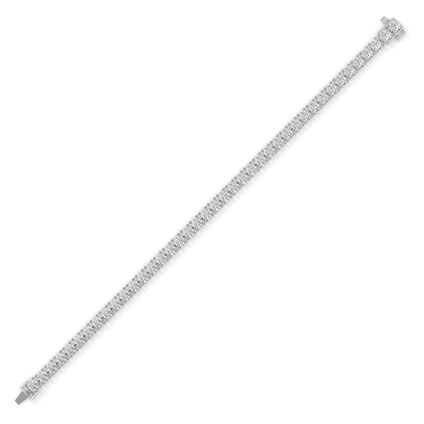 Silver bracelet with diamond accents GLAM NYC