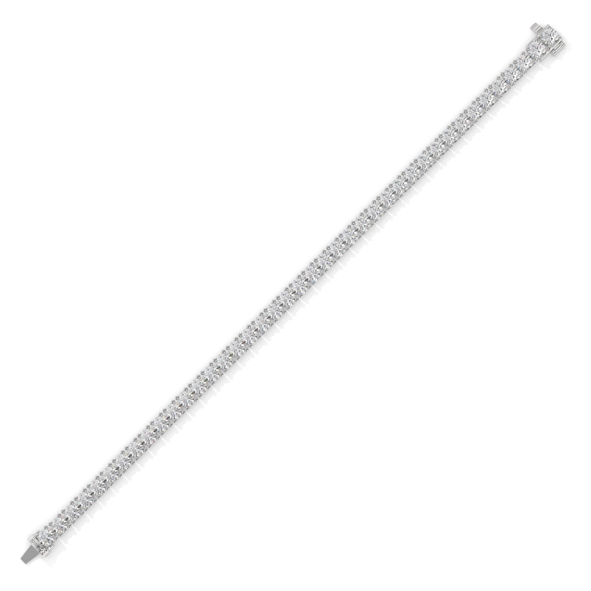Silver bracelet with diamond accents GLAM NYC