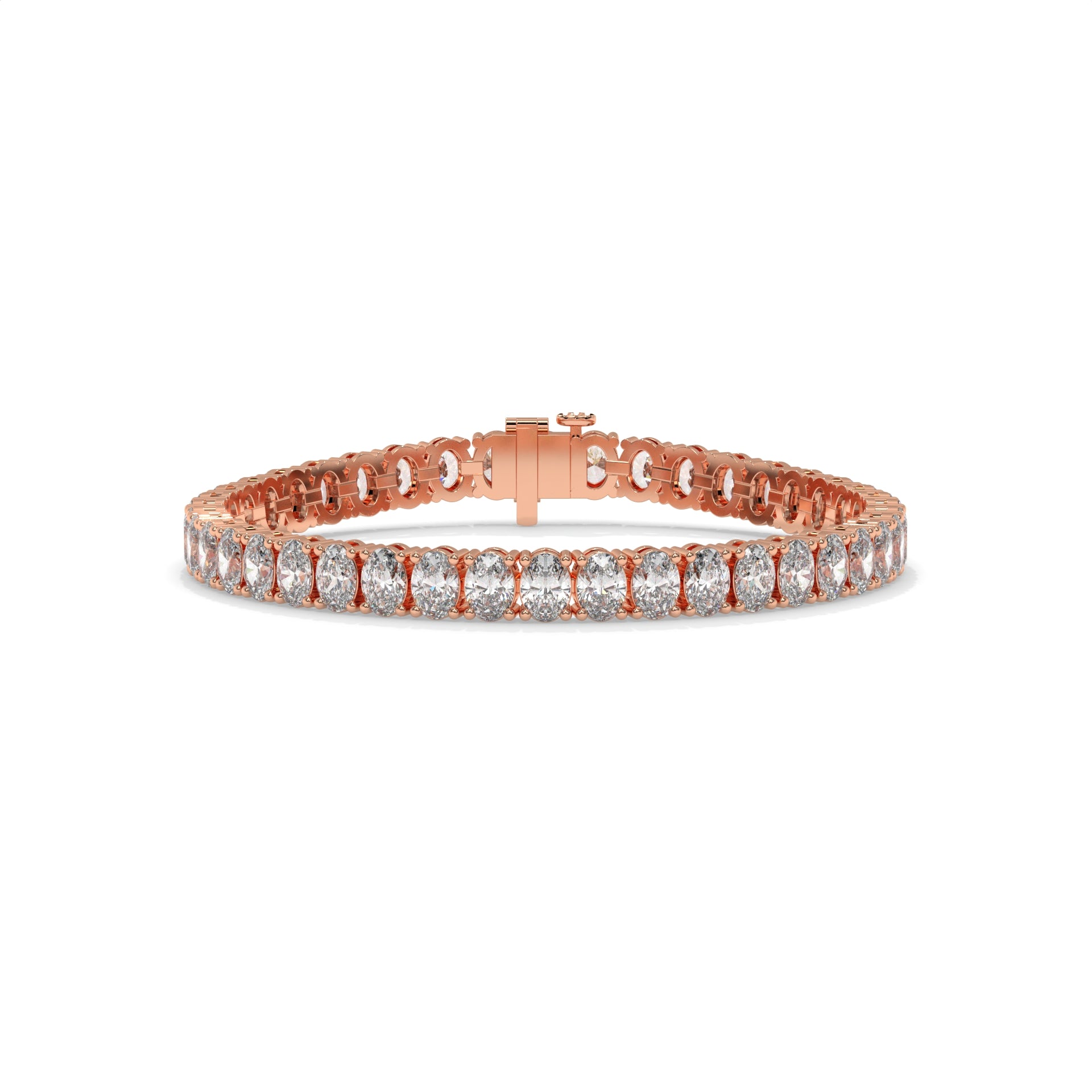 Rose gold bracelet with diamond accents GLAM NYC
