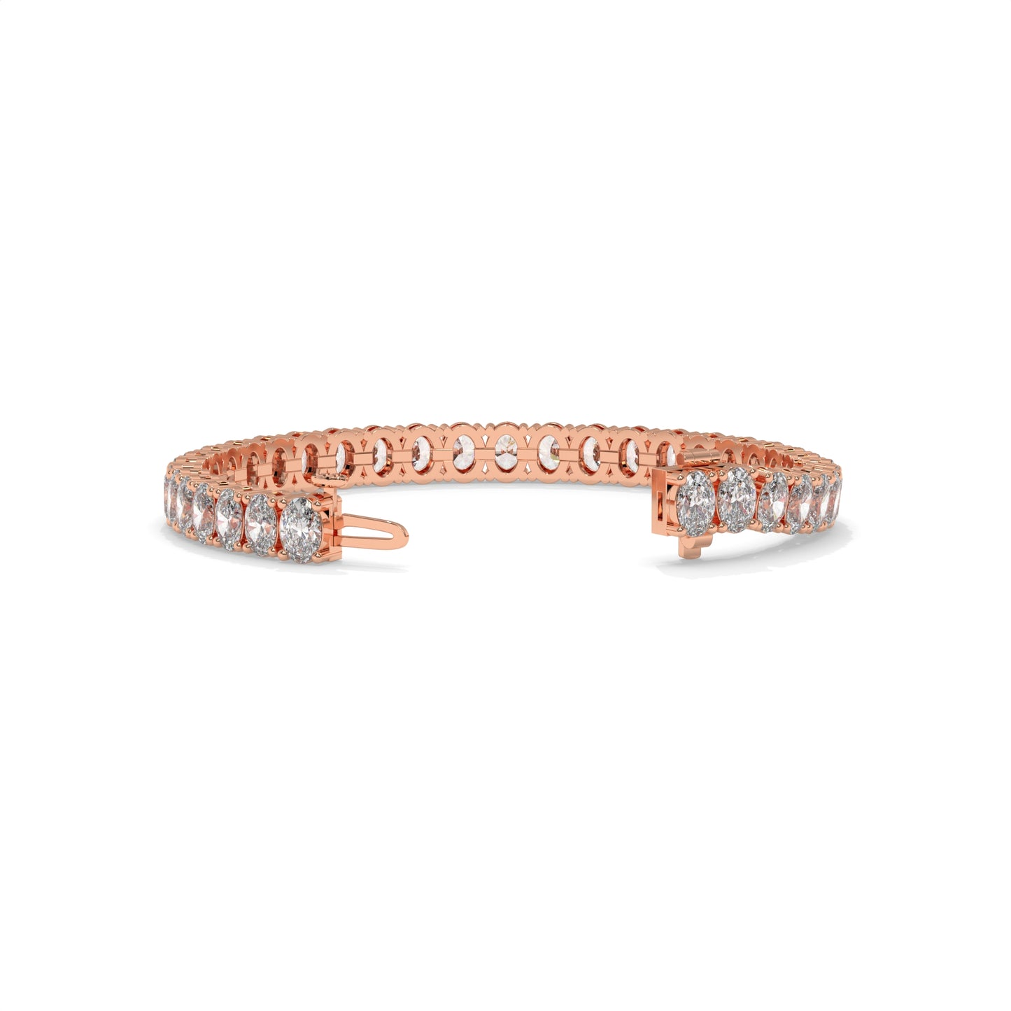 Rose gold bracelet with diamond accents GLAM NYC